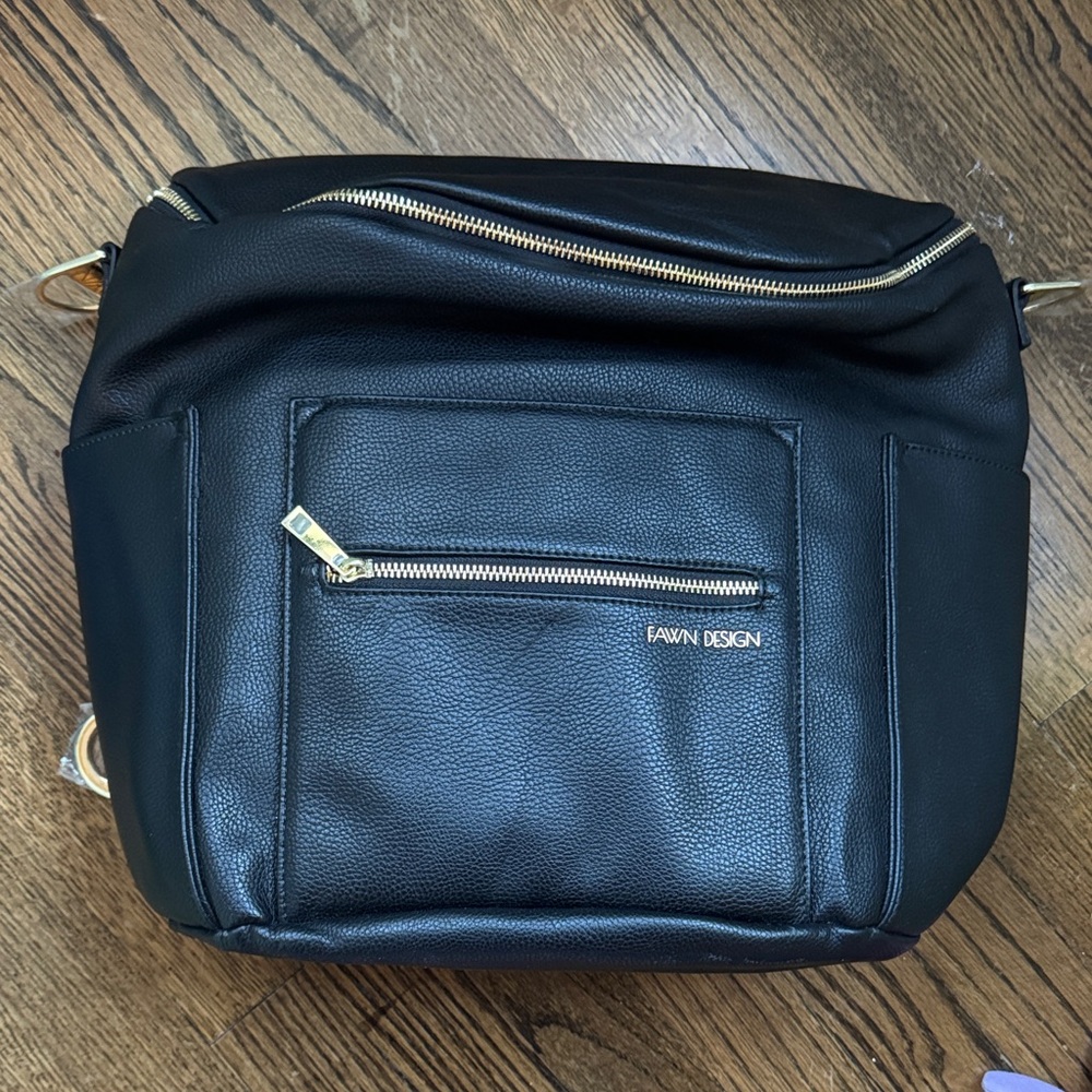 Fawn Design Black Diaper Backpack